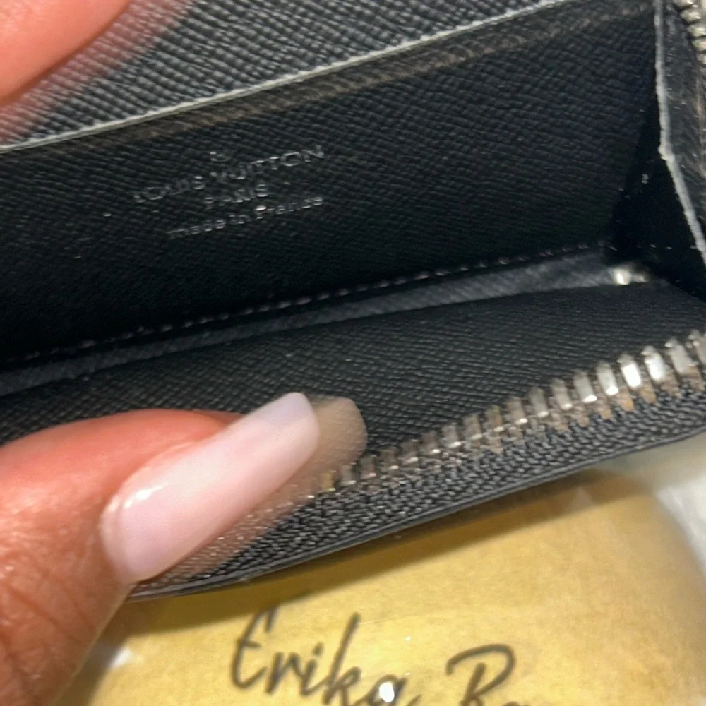 Louis Vuitton Black Eclipse Monogram Coin Purse‎
